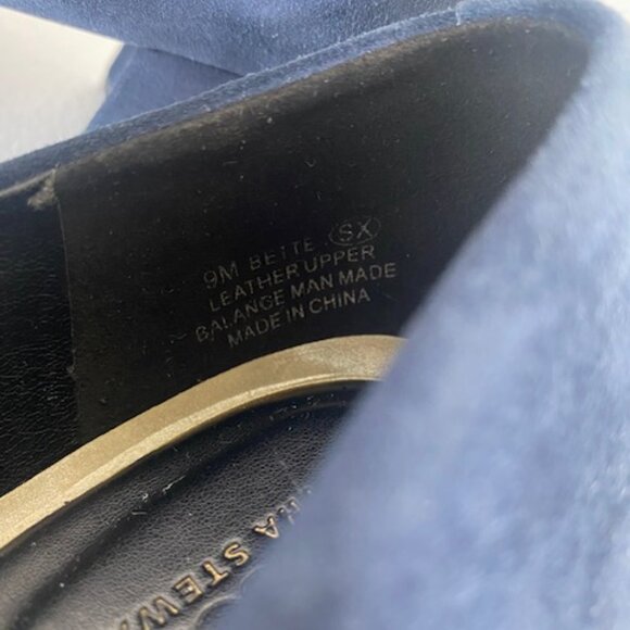 Aerosoles Martha Stewart Bette Navy Suede Leather Block Heel Classic Pump - Picture 7 of 16